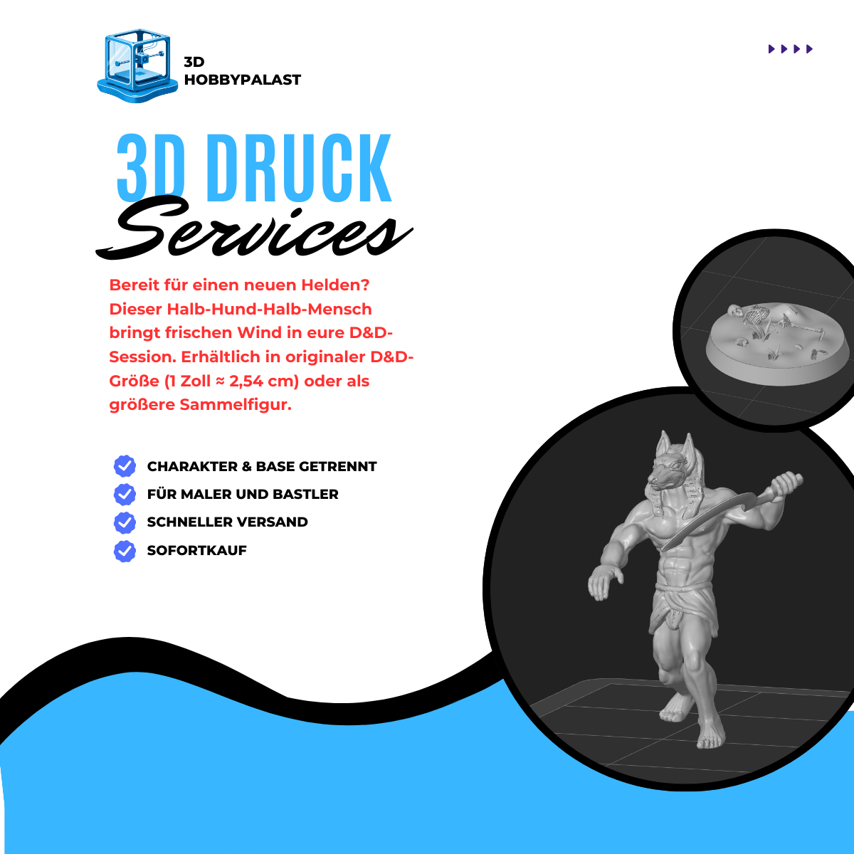 Beastfolk Charakter Miniatur – D&D & Tabletop