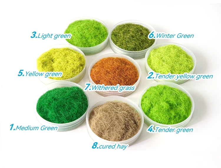 5 mm Mini Statischgras-Flockpulver für Dioramen, Modellbau & Miniaturlandschaften