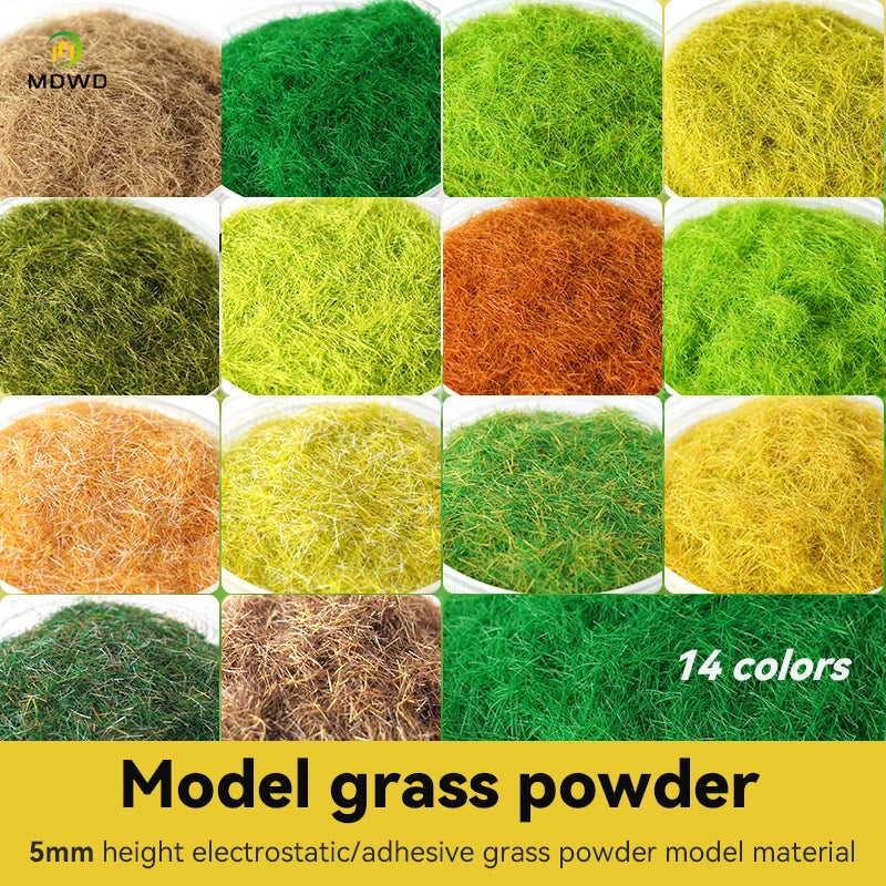 5 mm Mini Statischgras-Flockpulver für Dioramen, Modellbau & Miniaturlandschaften