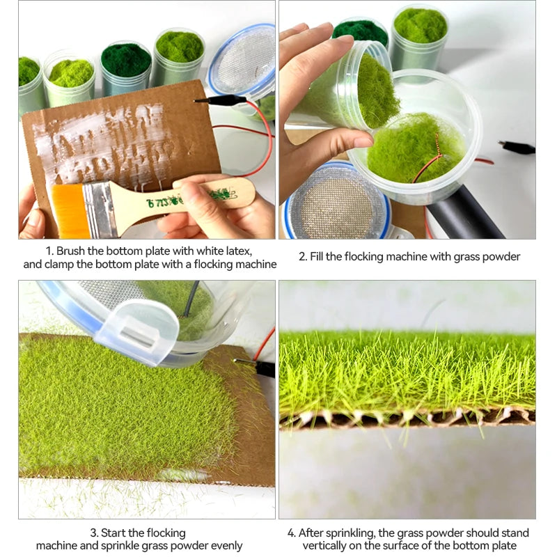 5 mm Mini Statischgras-Flockpulver für Dioramen, Modellbau & Miniaturlandschaften